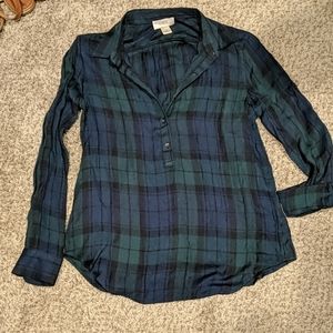 LOFT Small Petite plaid shirt